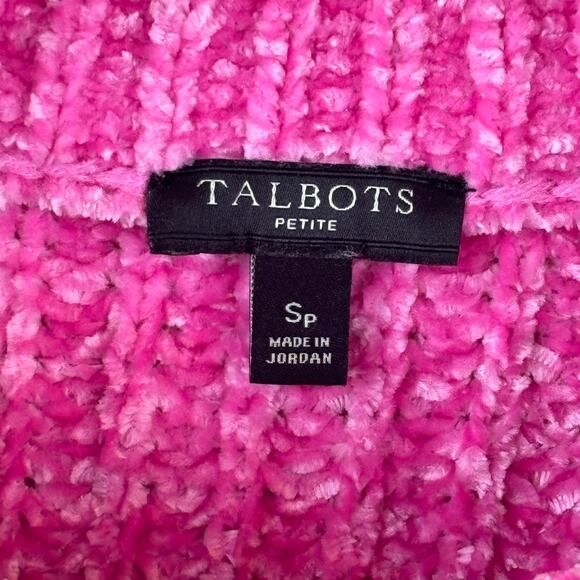 Talbots Petite Small Pink Soft Cozy Chenille Crewneck Sweater - Picture 5 of 10